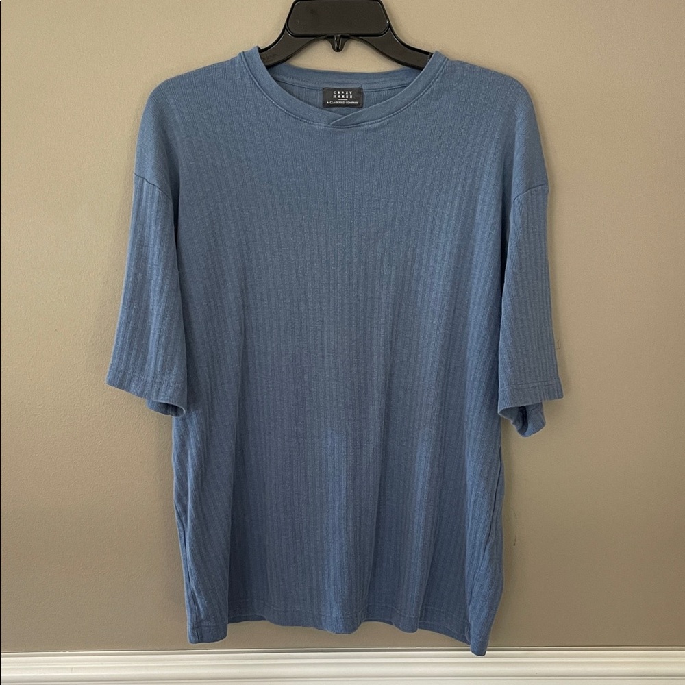 Claiborne Steel Blue Short Sleeve Shirt